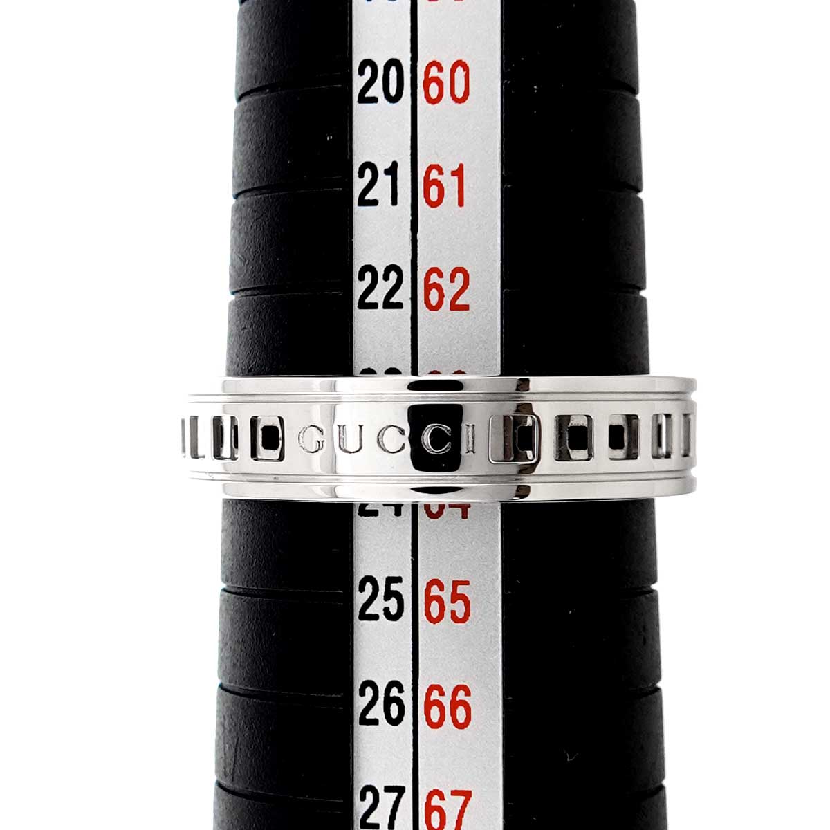 Scroll Ring 18K White Gold 750 Size24 10.25(US)