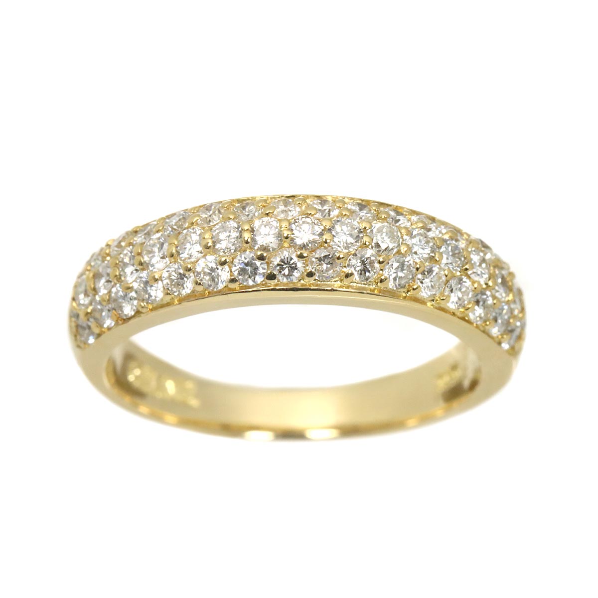 Diamond 0.76ct Ruby 0.03ct Ring 18K YG 750 Size5.5-5.75(US)