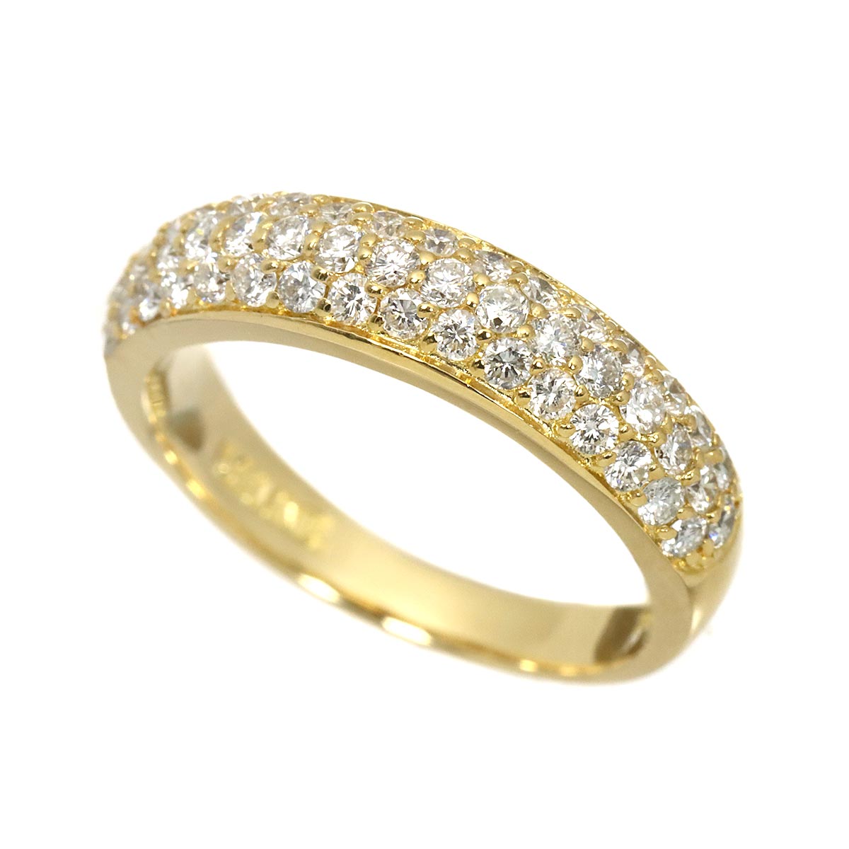 Diamond 0.76ct Ruby 0.03ct Ring 18K YG 750 Size5.5-5.75(US)