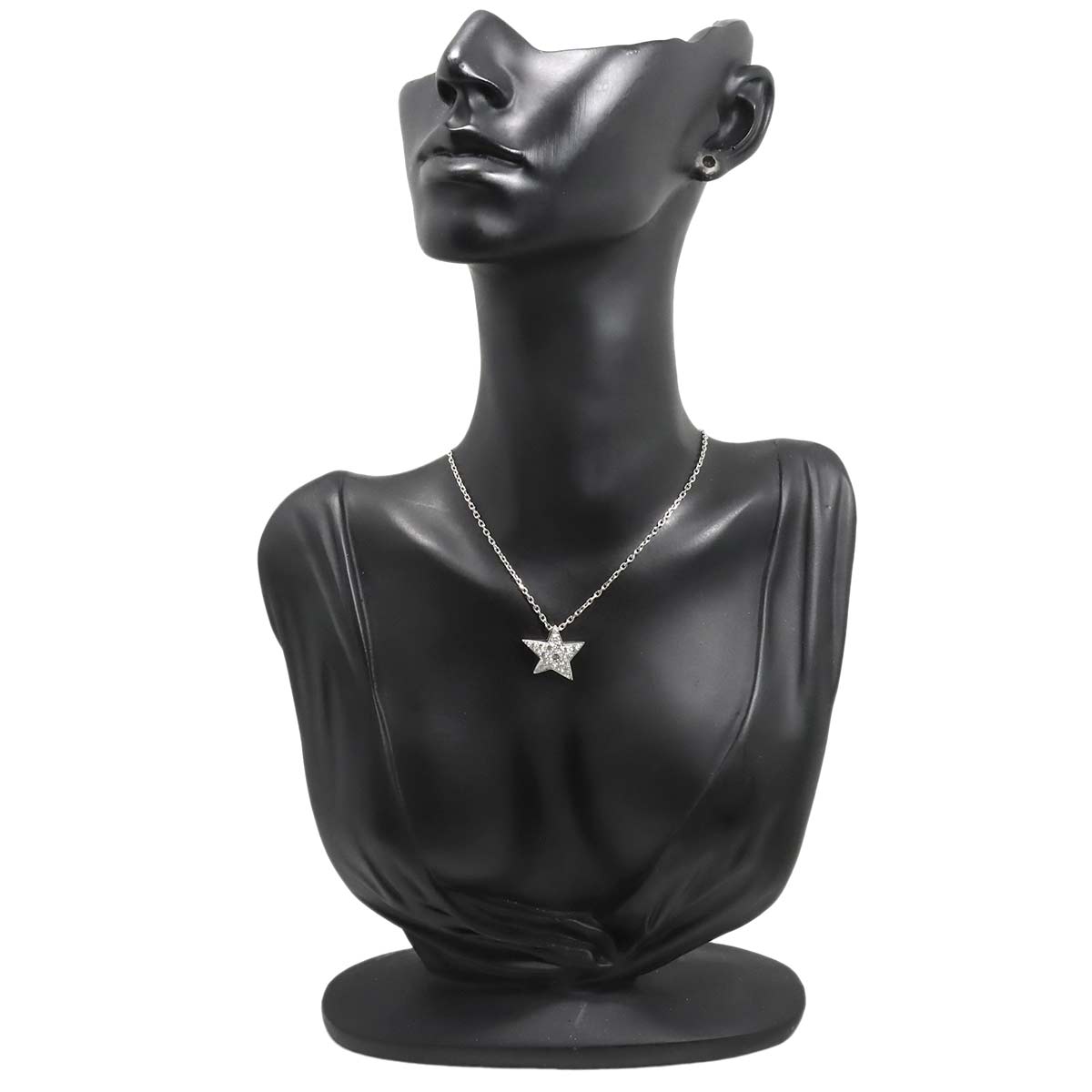 Comet Diamond Necklace LM 18K White Gold 750