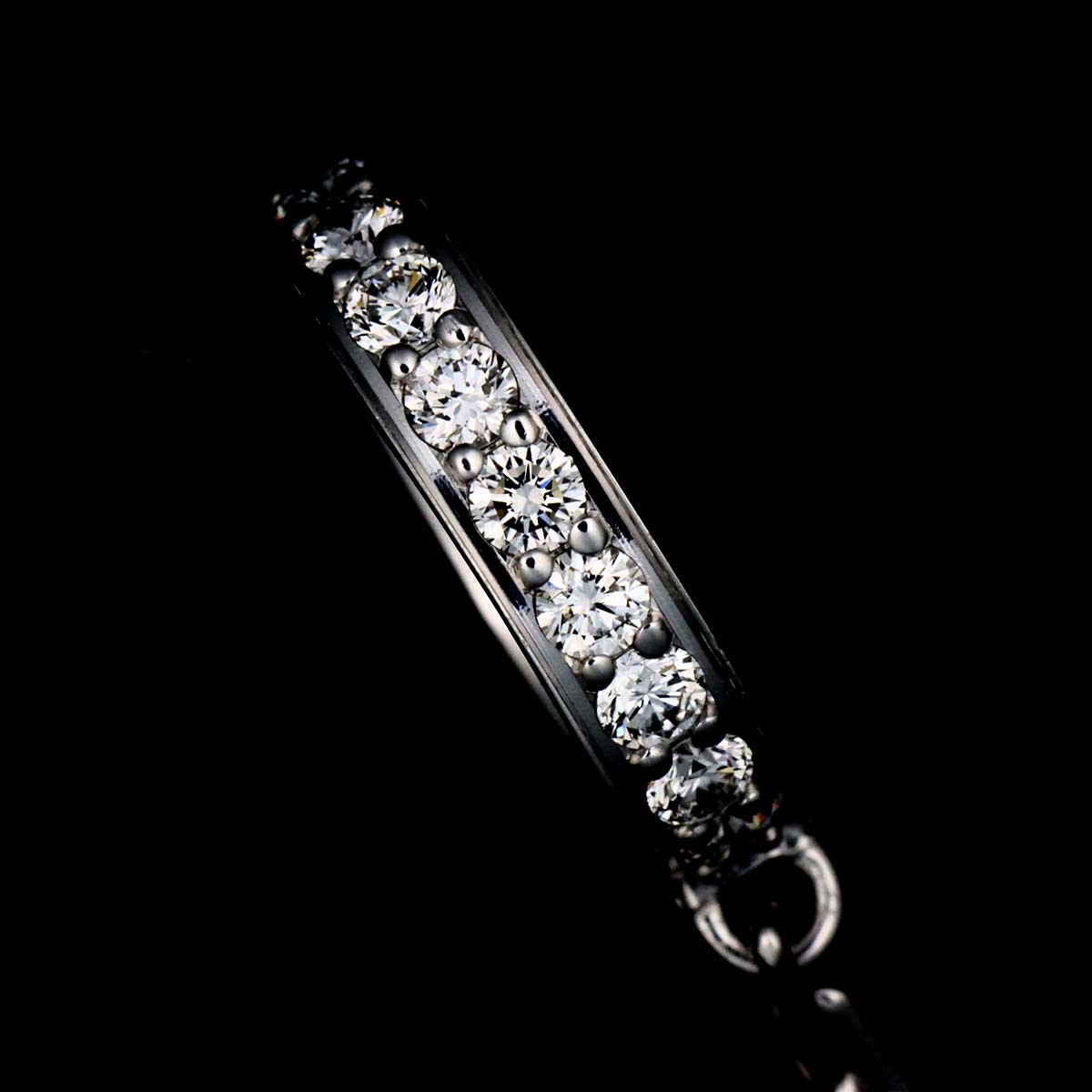 Baby Love Diamond Ceramic Necklace 18K K18 WG White Gold 750