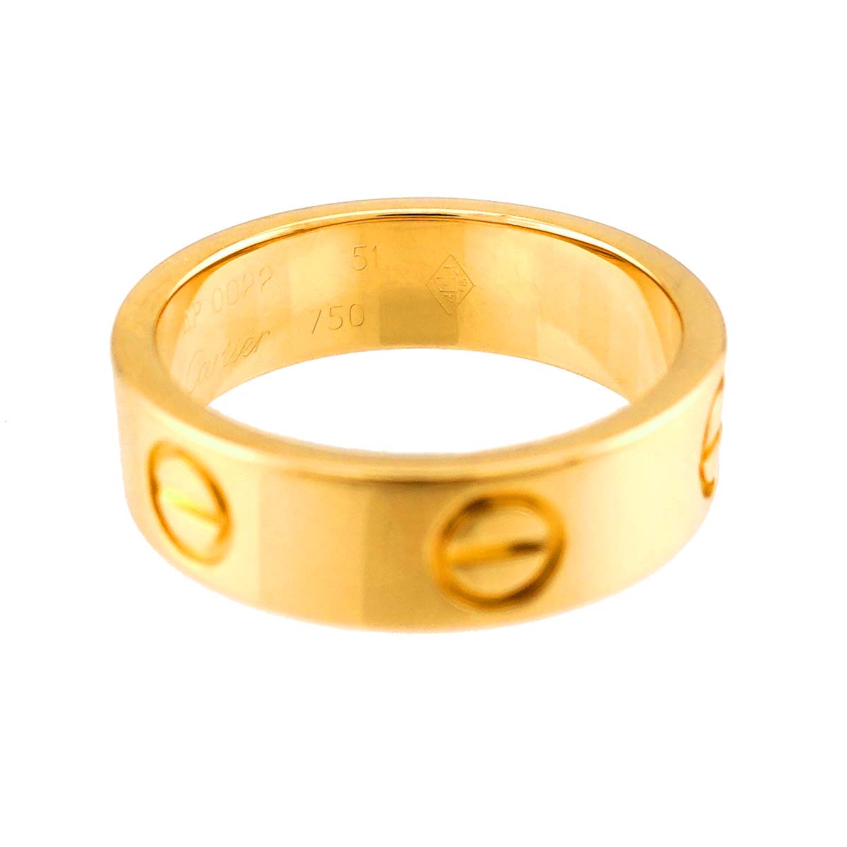Love Ring 18K Yellow Gold 750 size51 5.25(US)