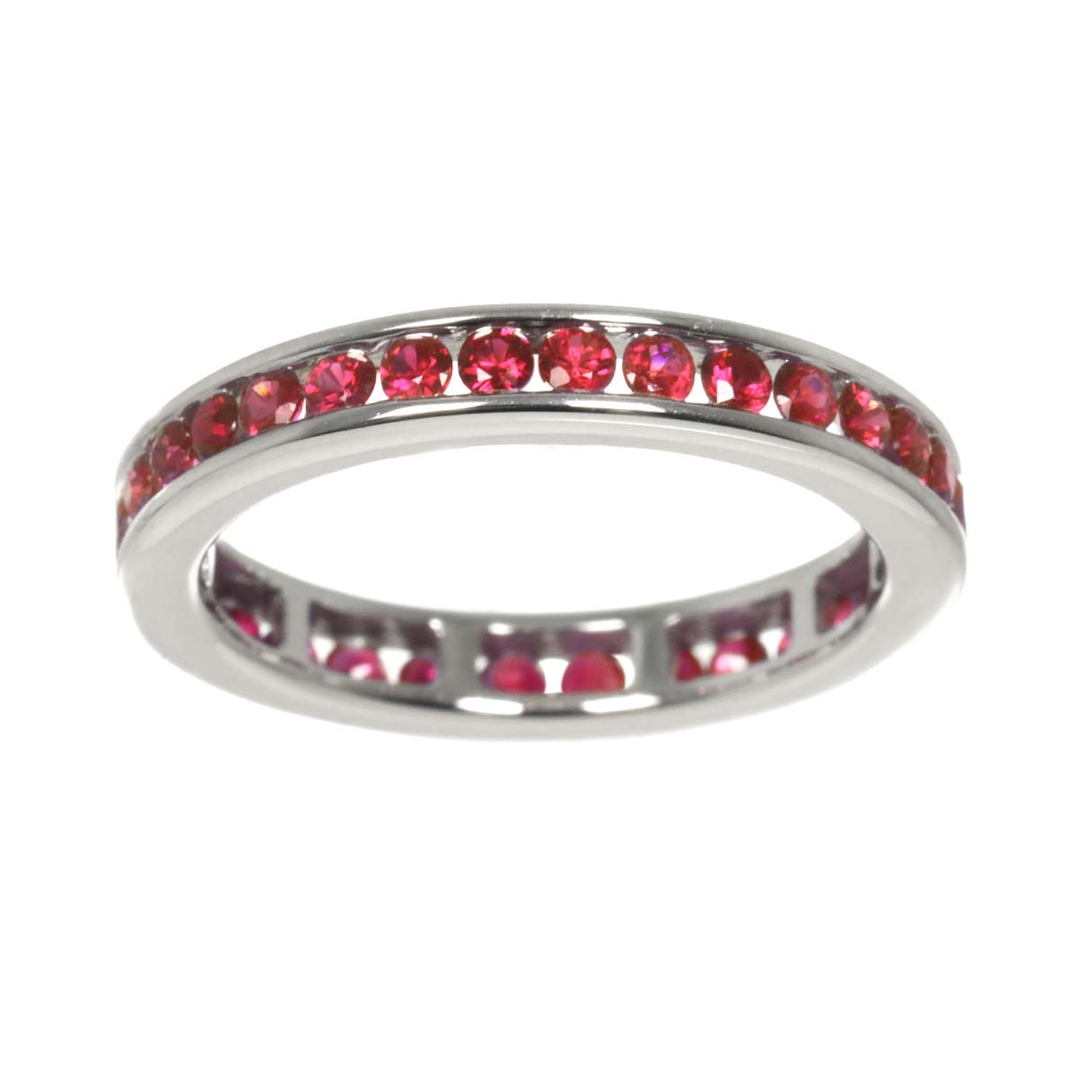 Ruby 1.00ct Ring 18K WG size6(US)