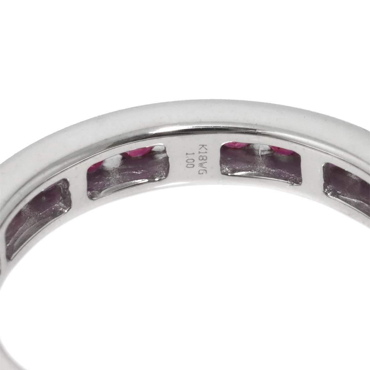 Ruby 1.00ct Ring 18K WG size6(US)