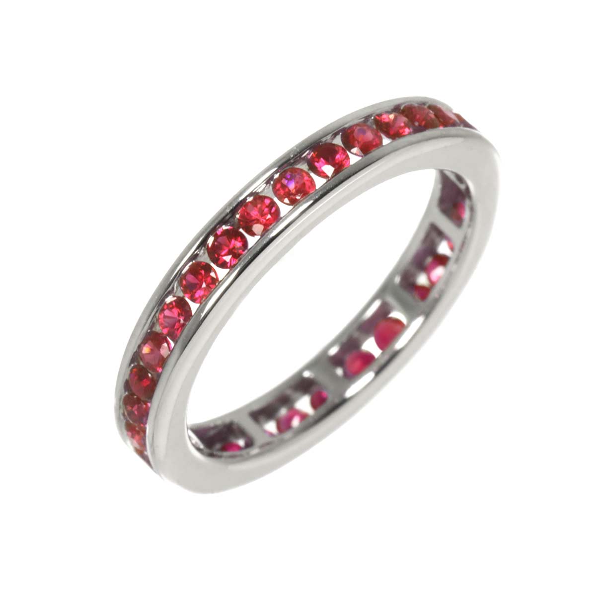 Ruby 1.00ct Ring 18K WG size6(US)
