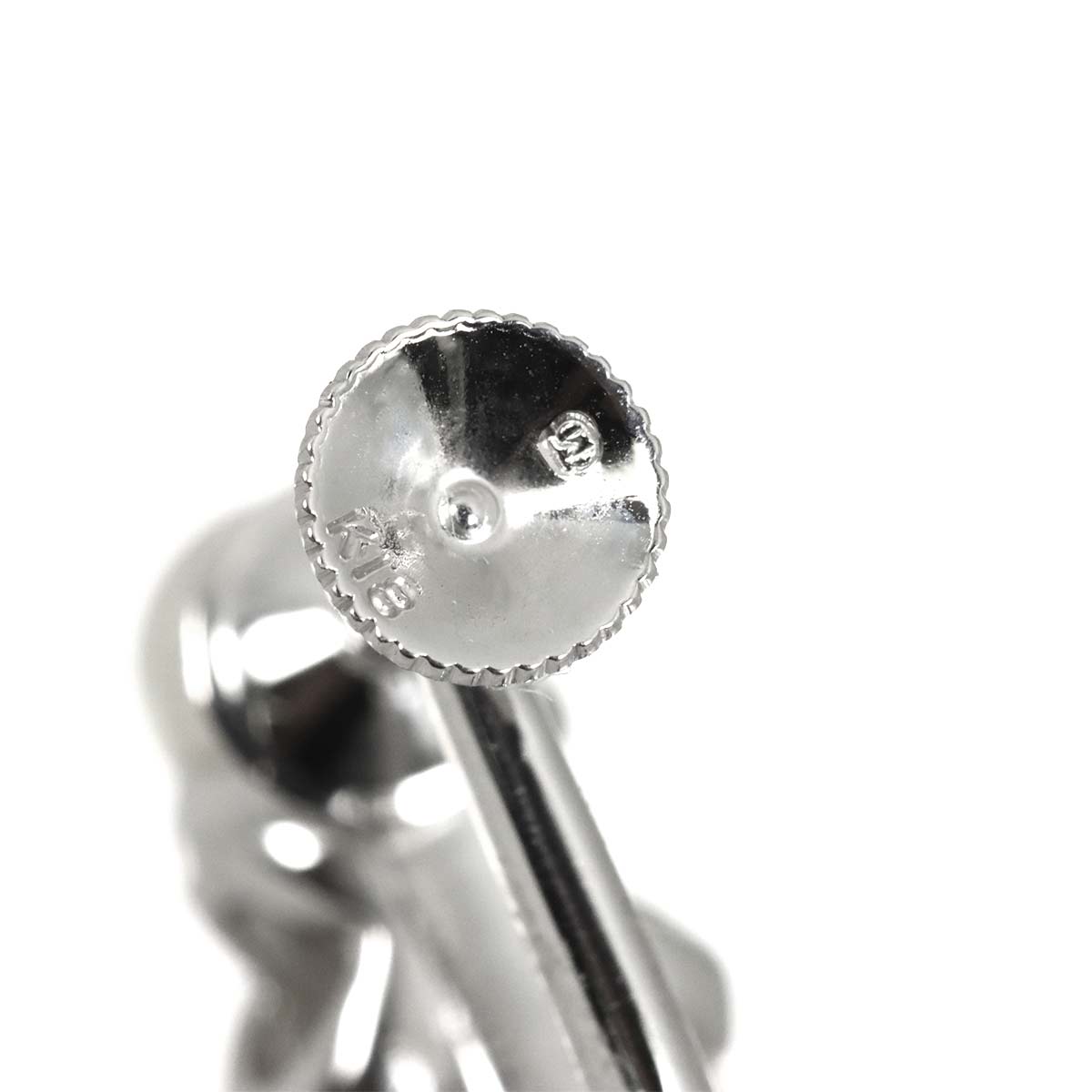 Akoya Pearl 6.8-4.8mm Diamond Earrings Clip on 18K WG 750