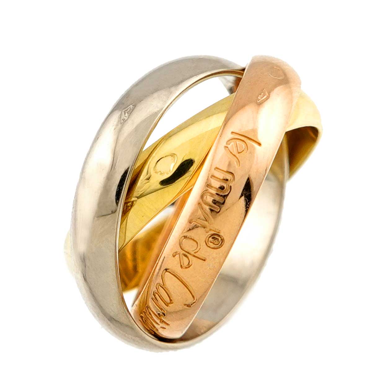 Trinity Ring MM 18K YG WG PG 750 Size48 4.5(US)