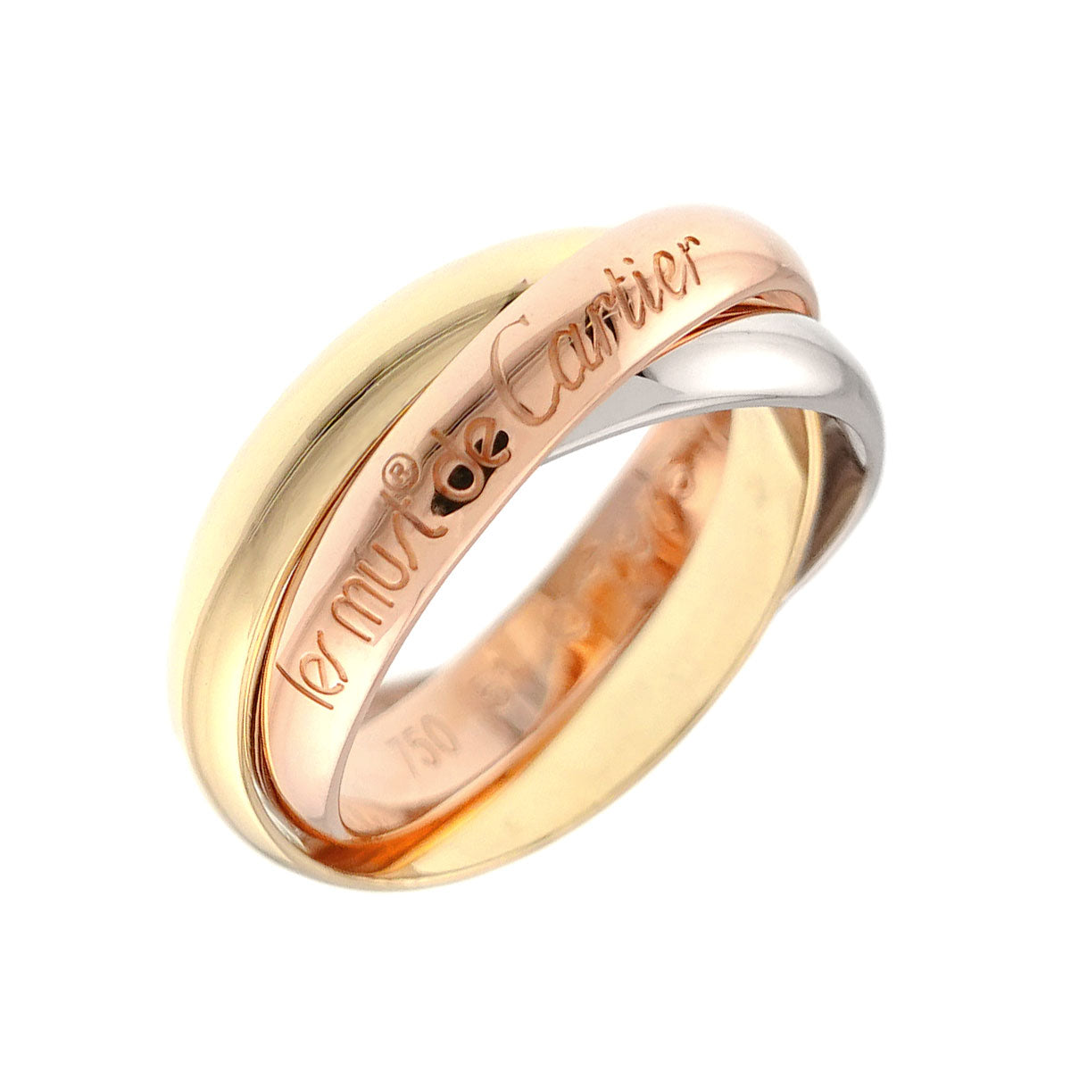 Trinity MM Ring 18K YG WG PG 750 Size51 5.5-5.75(US)