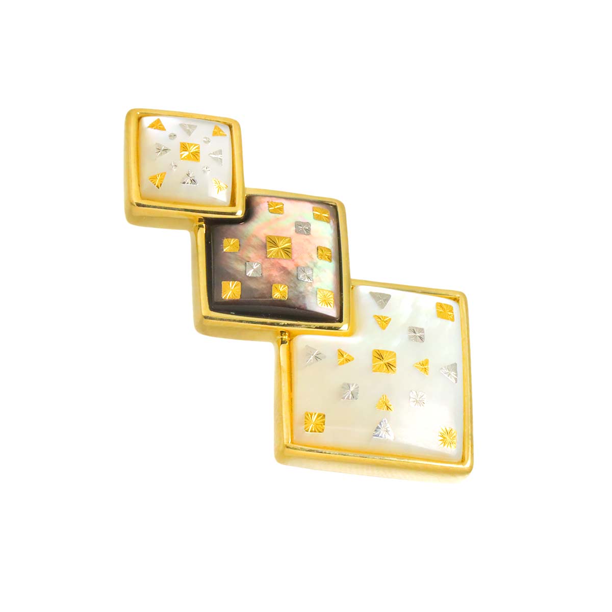 MOP Brooch 18K YG 750