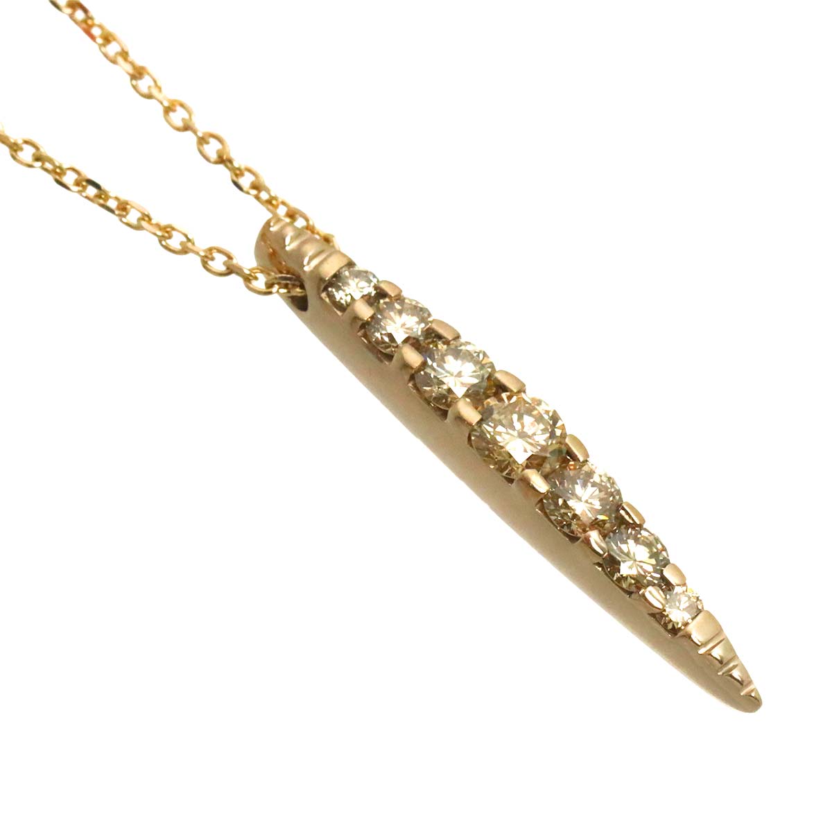 Diamond 0.50ct Necklace 18K Brown Gold 750