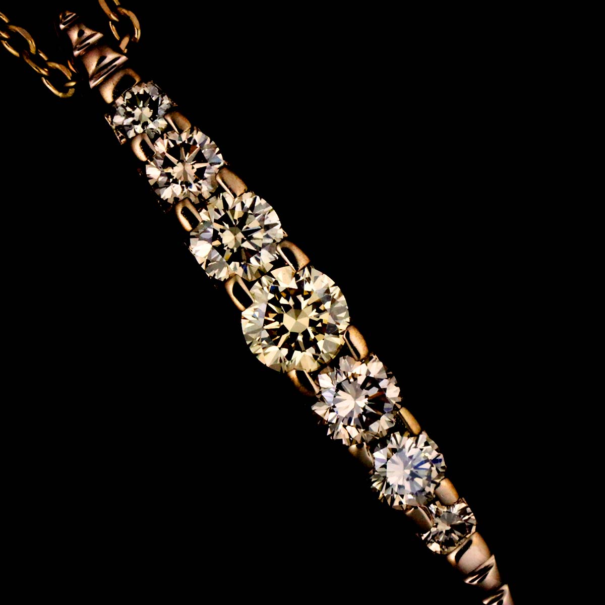 Diamond 0.50ct Necklace 18K Brown Gold 750