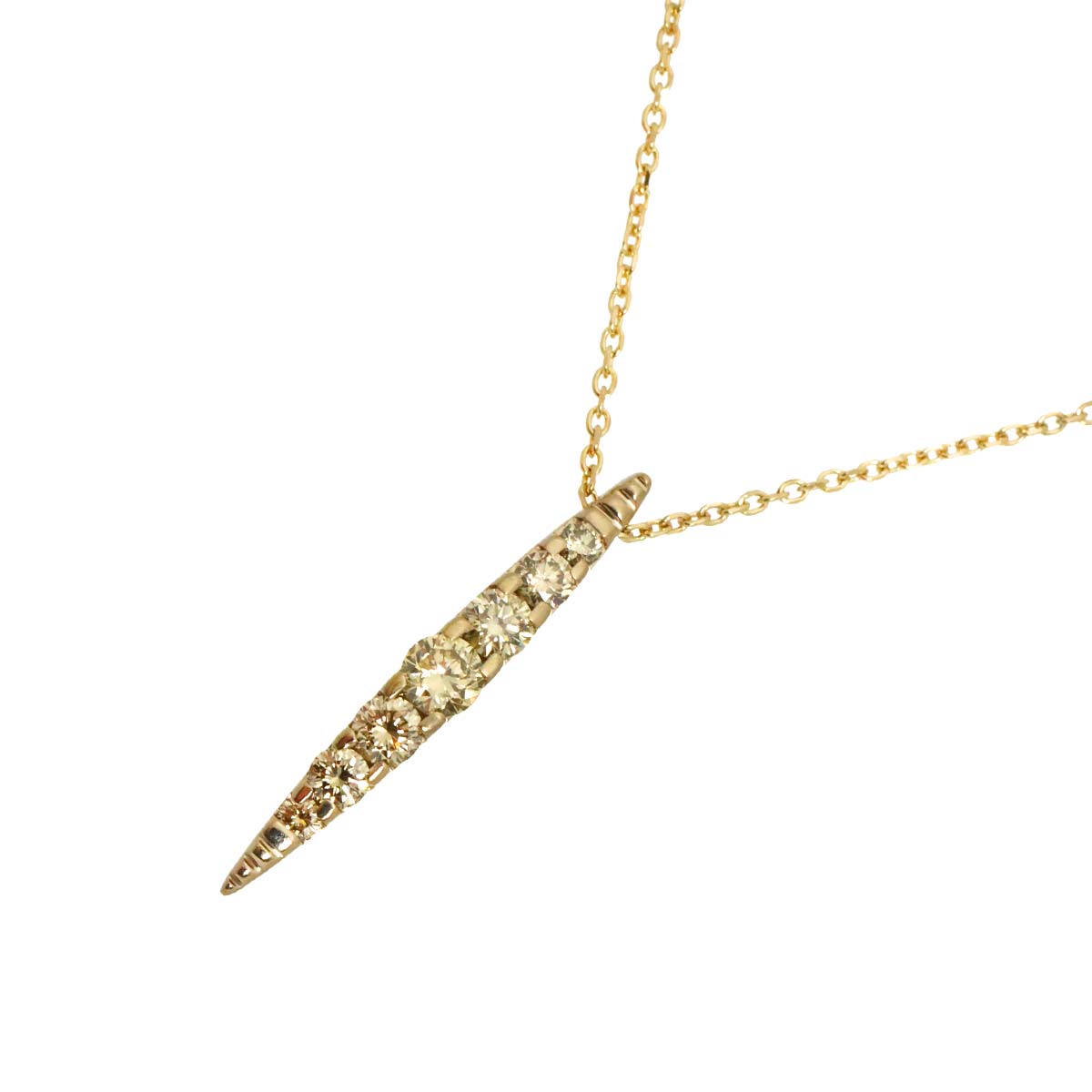 Diamond 0.50ct Necklace 18K Brown Gold 750