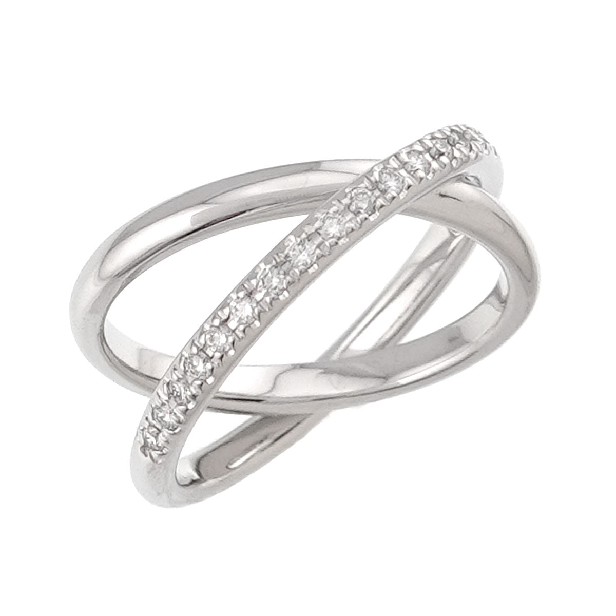 Diamond 0.18ct Ring 18K WG 750 size5.5-5.75(US)