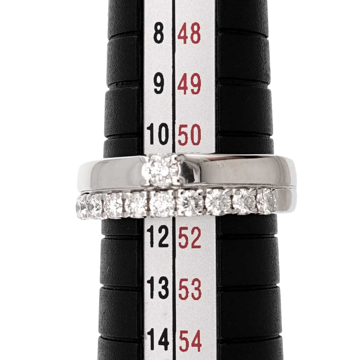 Diamond 0.46ct Ring 18K White Gold 750 Size5.5-5.75(US)