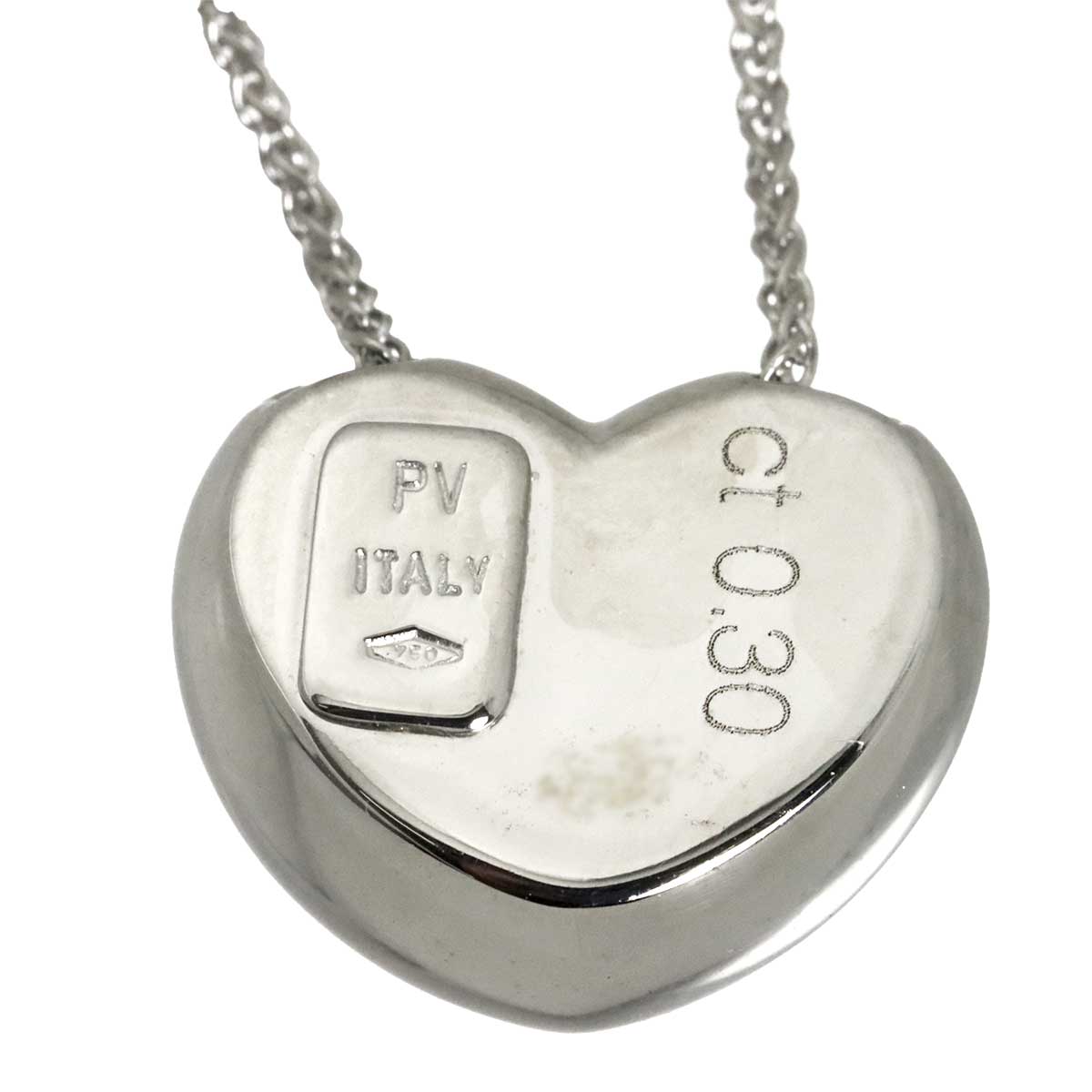 Diamond 0.30ct Necklace 18K White Gold 750