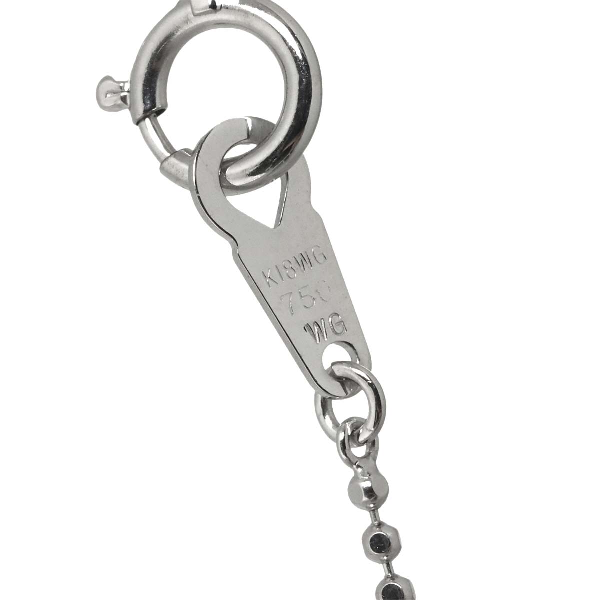 Diamond 0.33ct Cross Necklace 18K White Gold 750