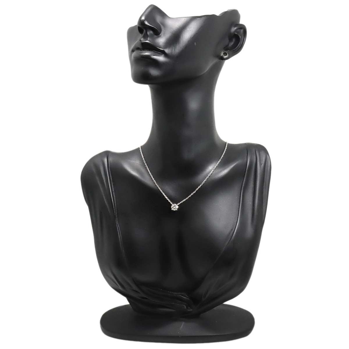 Solitaire Diamond 0.85ct H/VVS2/3EX Necklace 18K WG 750
