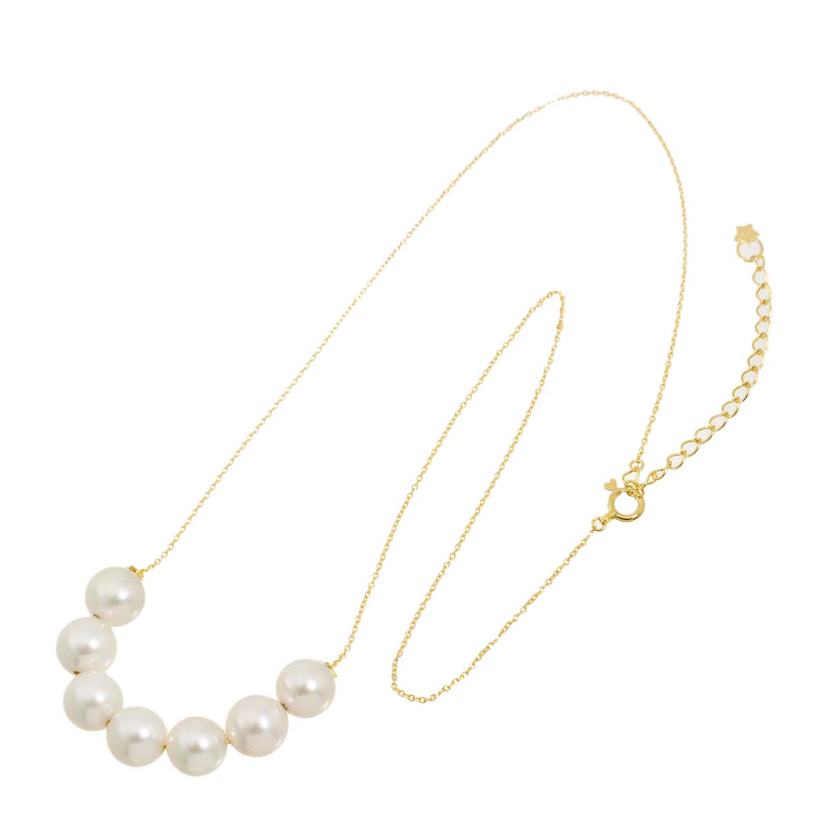 Akoya Pearl 7.6mm Necklace 18K YG 750
