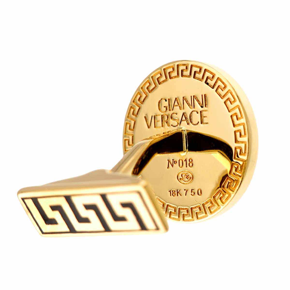 Onyx cuff links 18K Yellow Gold 750