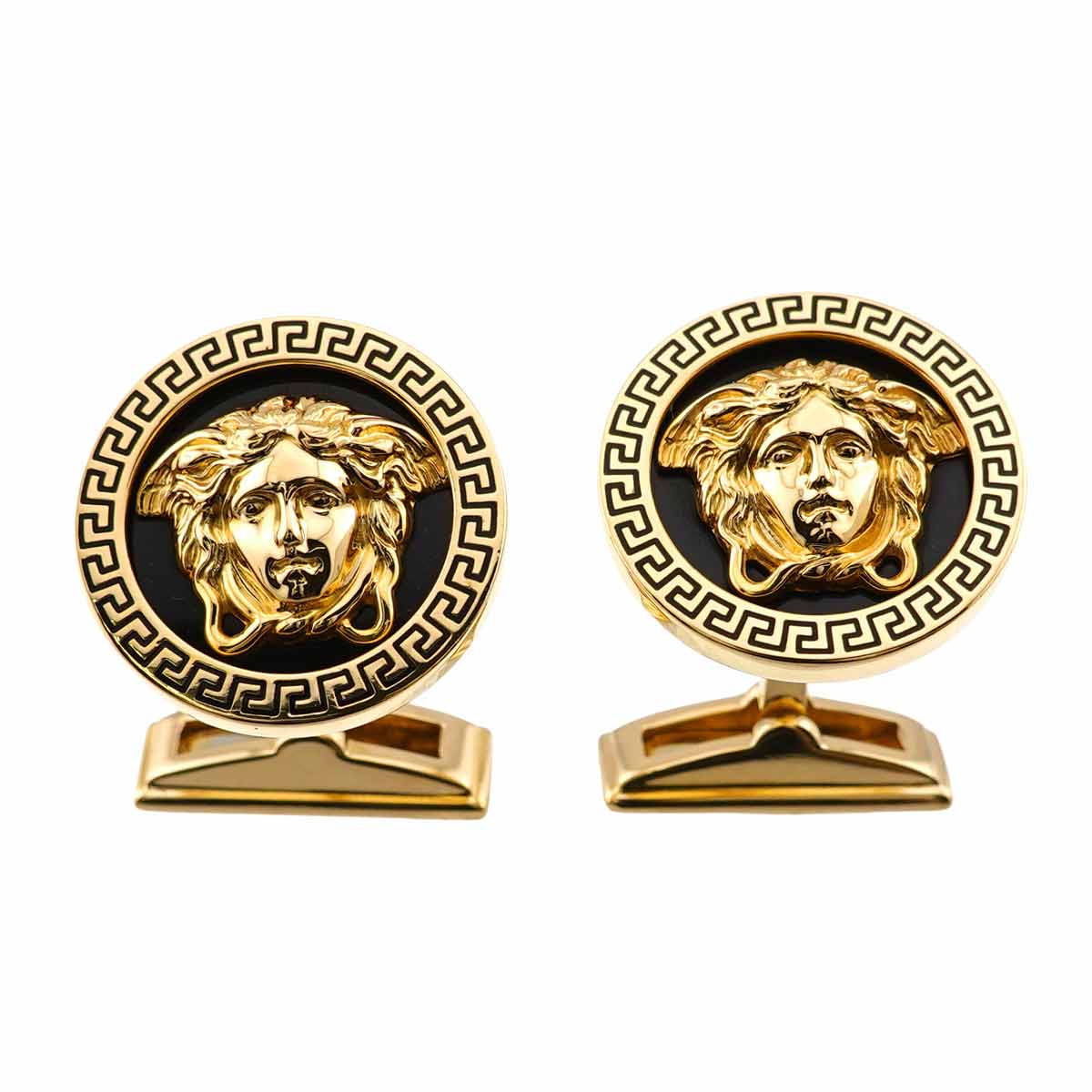 Onyx cuff links 18K Yellow Gold 750