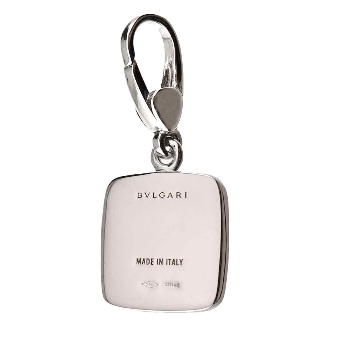 Rhodochrosite Pendant Top Charm 18K White Gold 750