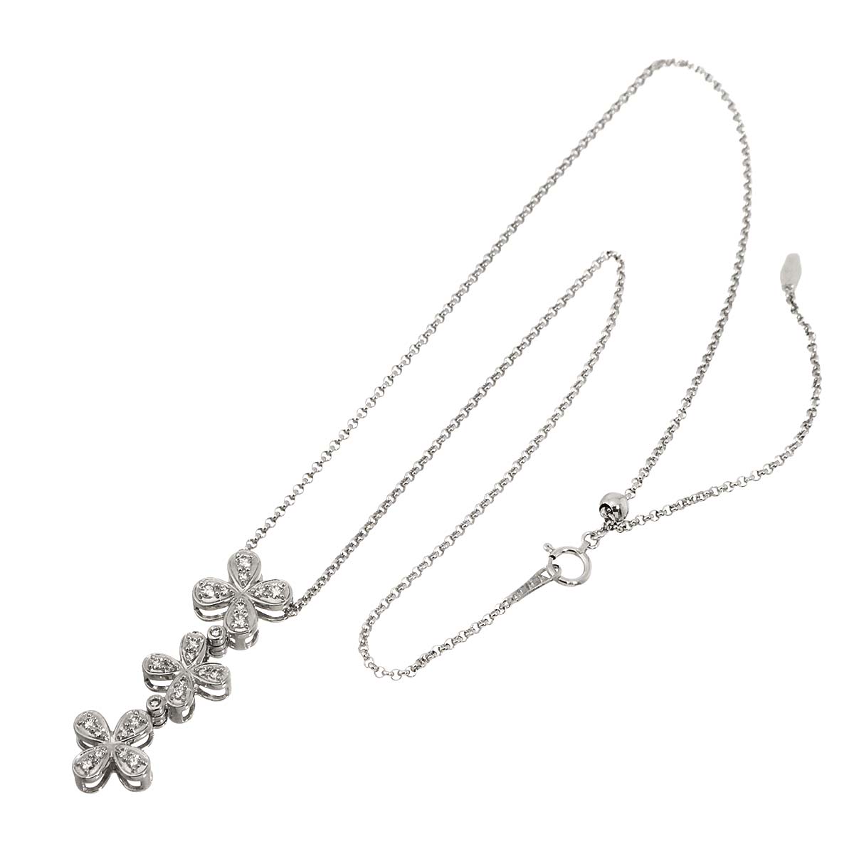 Diamond 0.45ct Necklace 18K White Gold 750