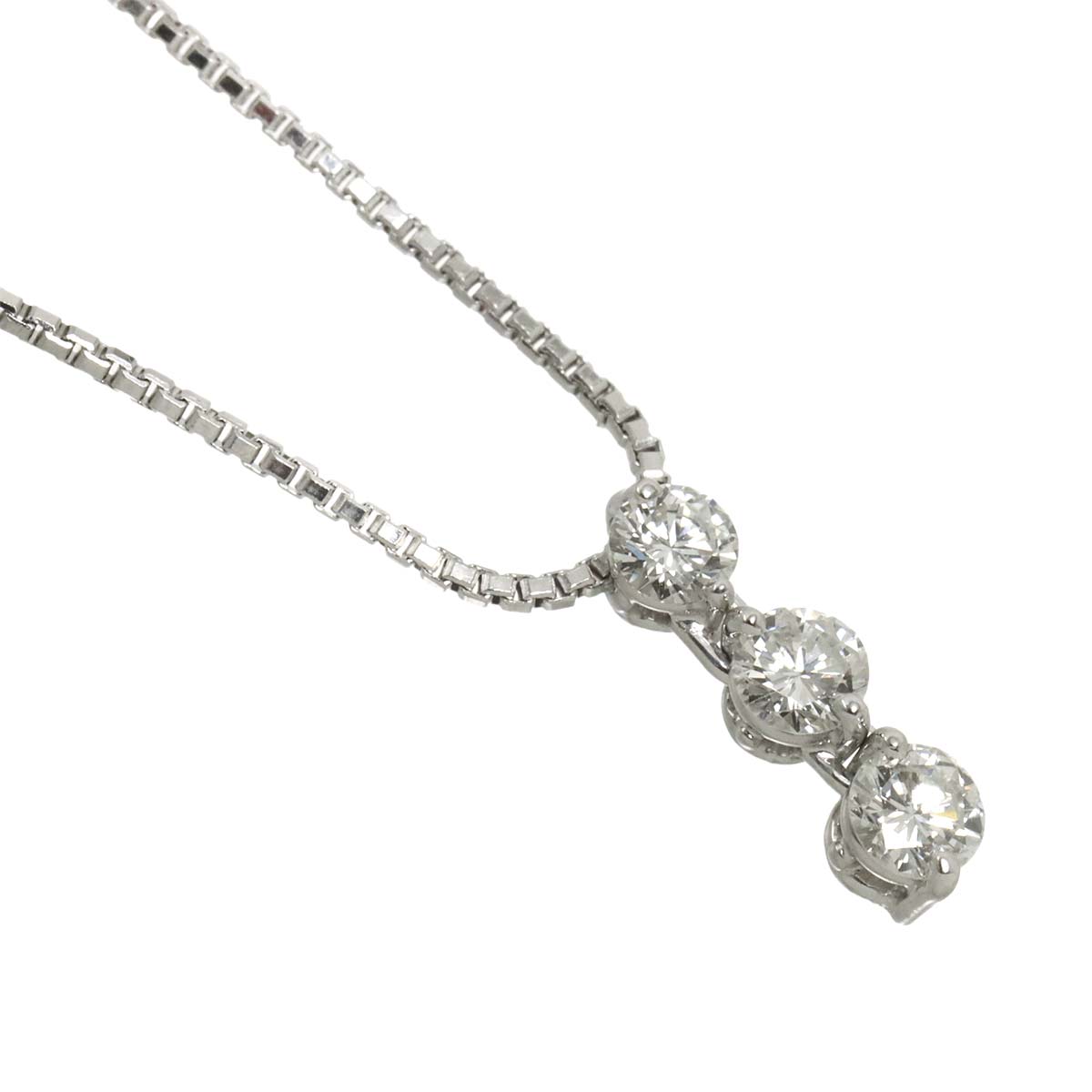 Diamond 0.34ct Necklace 18K WG White Gold 750