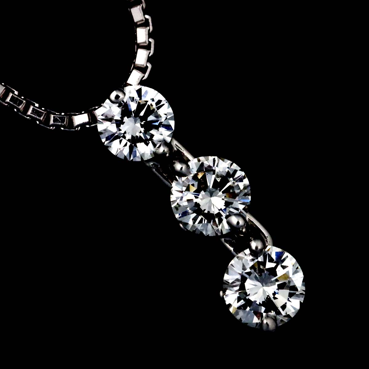Diamond 0.34ct Necklace 18K WG White Gold 750