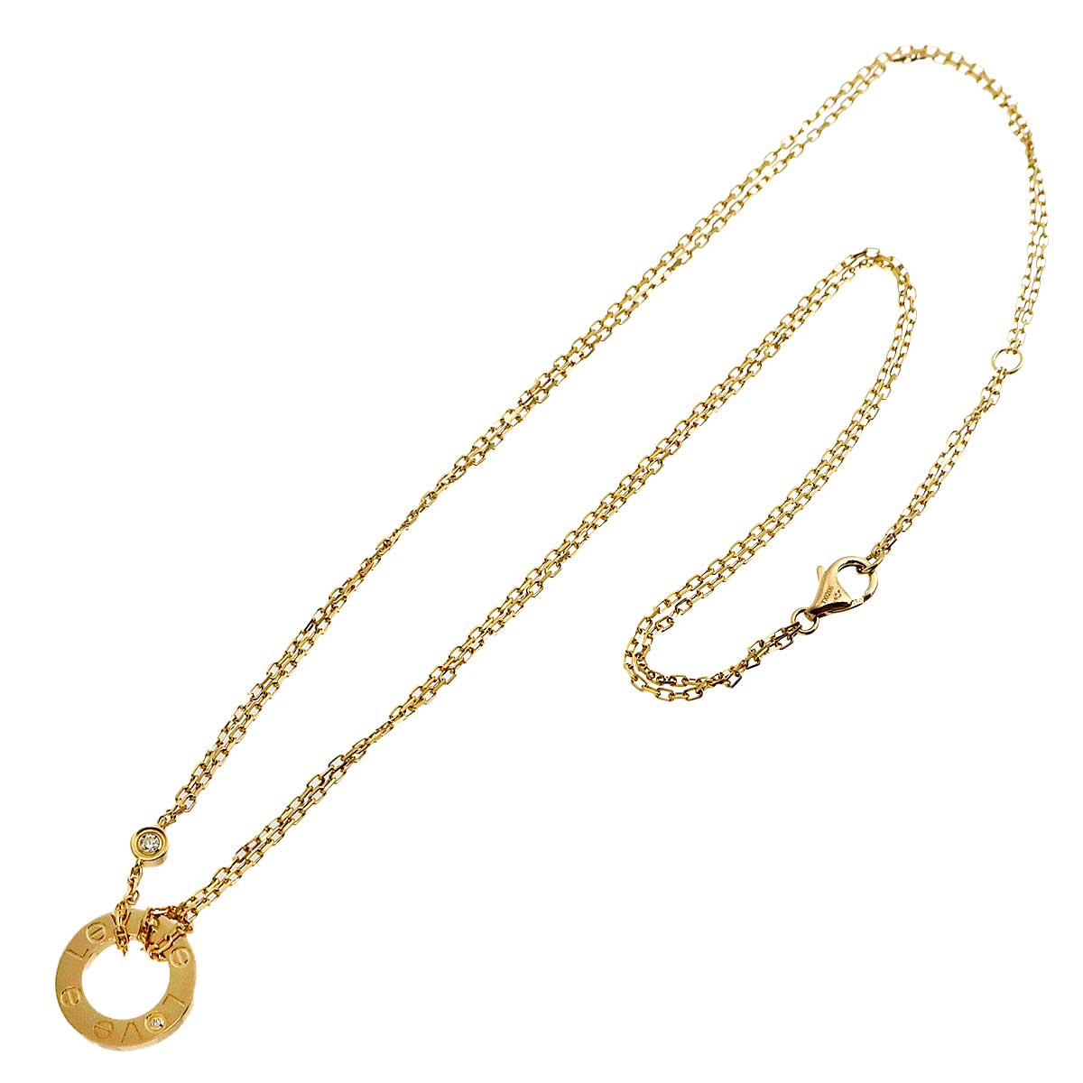 Love Diamond Necklace 18K Yellow Gold 750