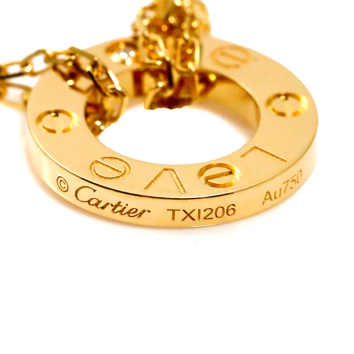 Love Diamond Necklace 18K Yellow Gold 750