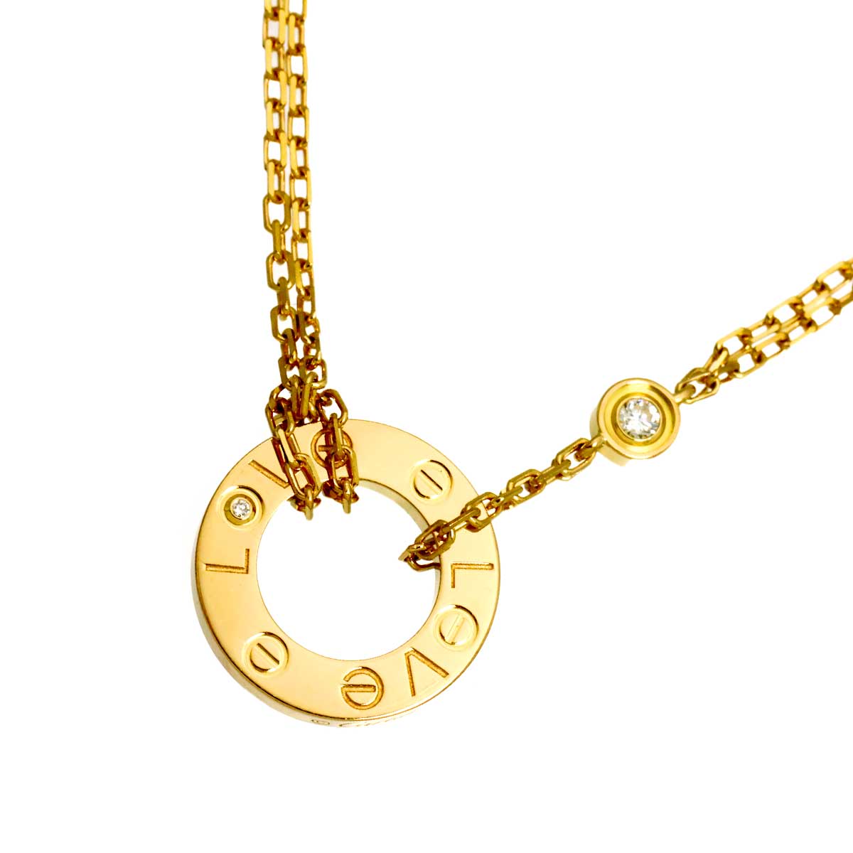 Love Diamond Necklace 18K Yellow Gold 750