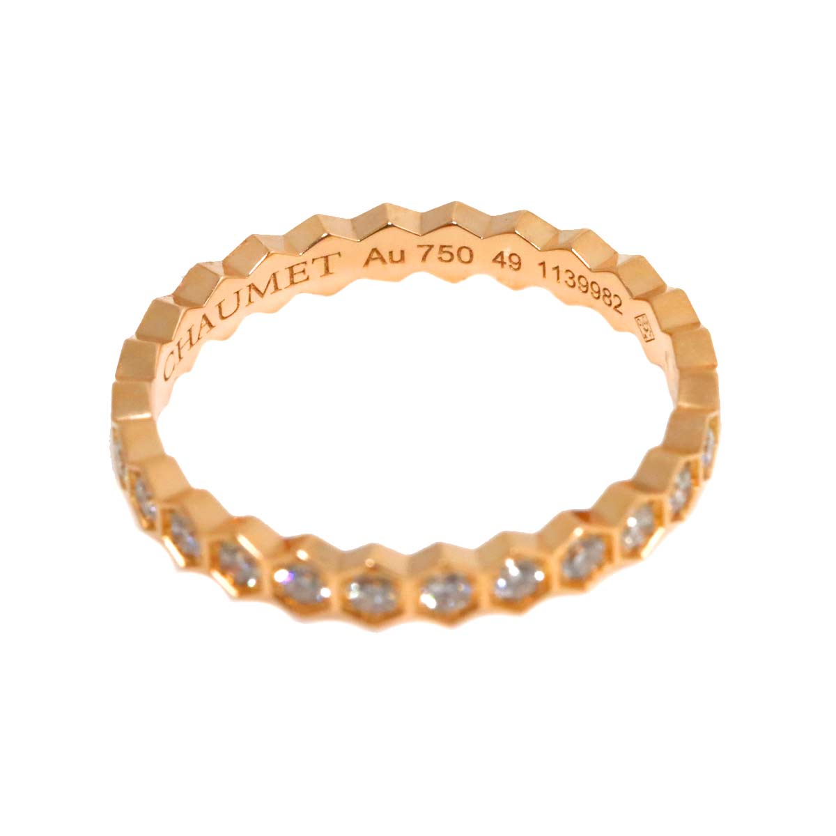 Bee My Love Diamond Ring 18K PG 750 size49 4.75-5(US)
