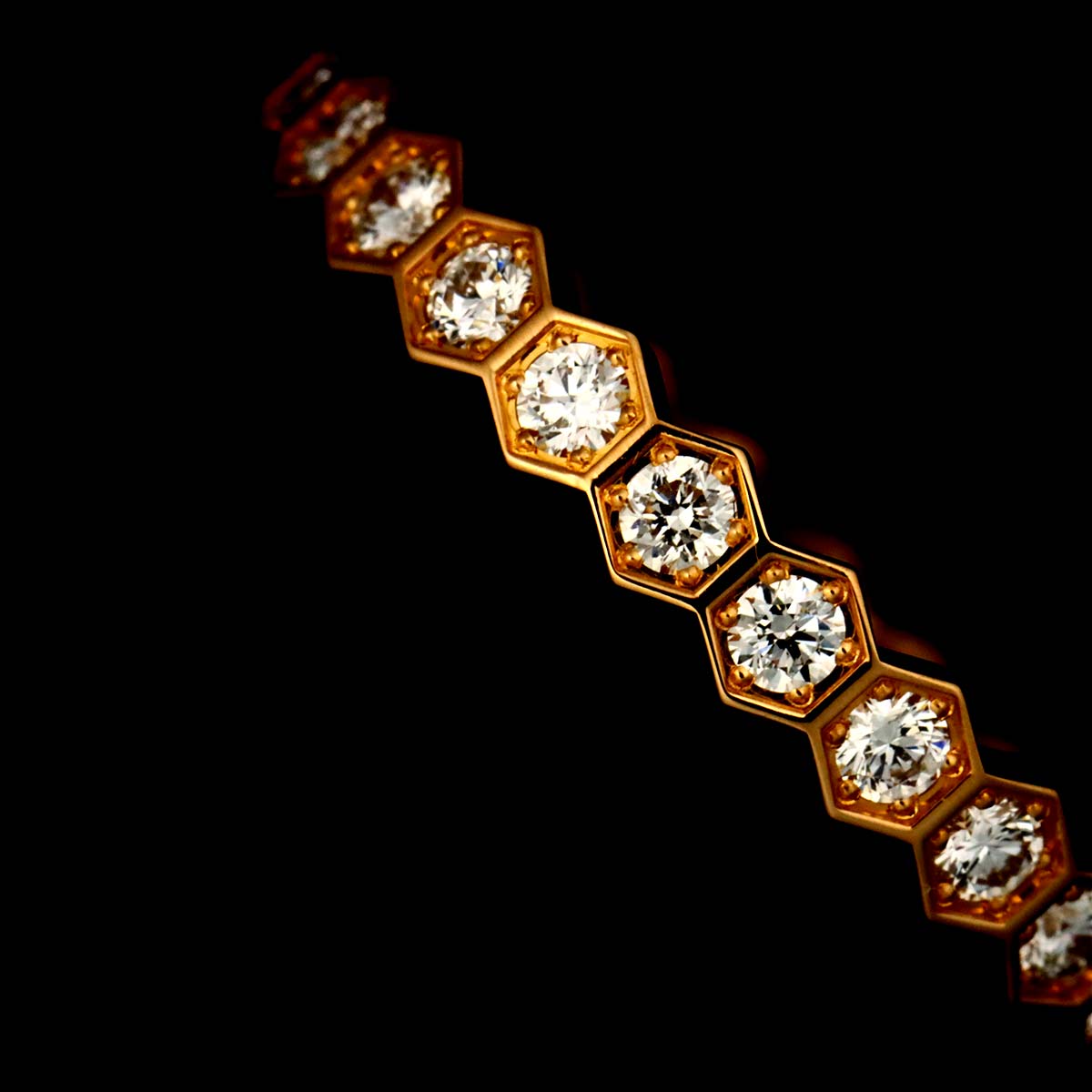 Bee My Love Diamond Ring 18K PG 750 size49 4.75-5(US)
