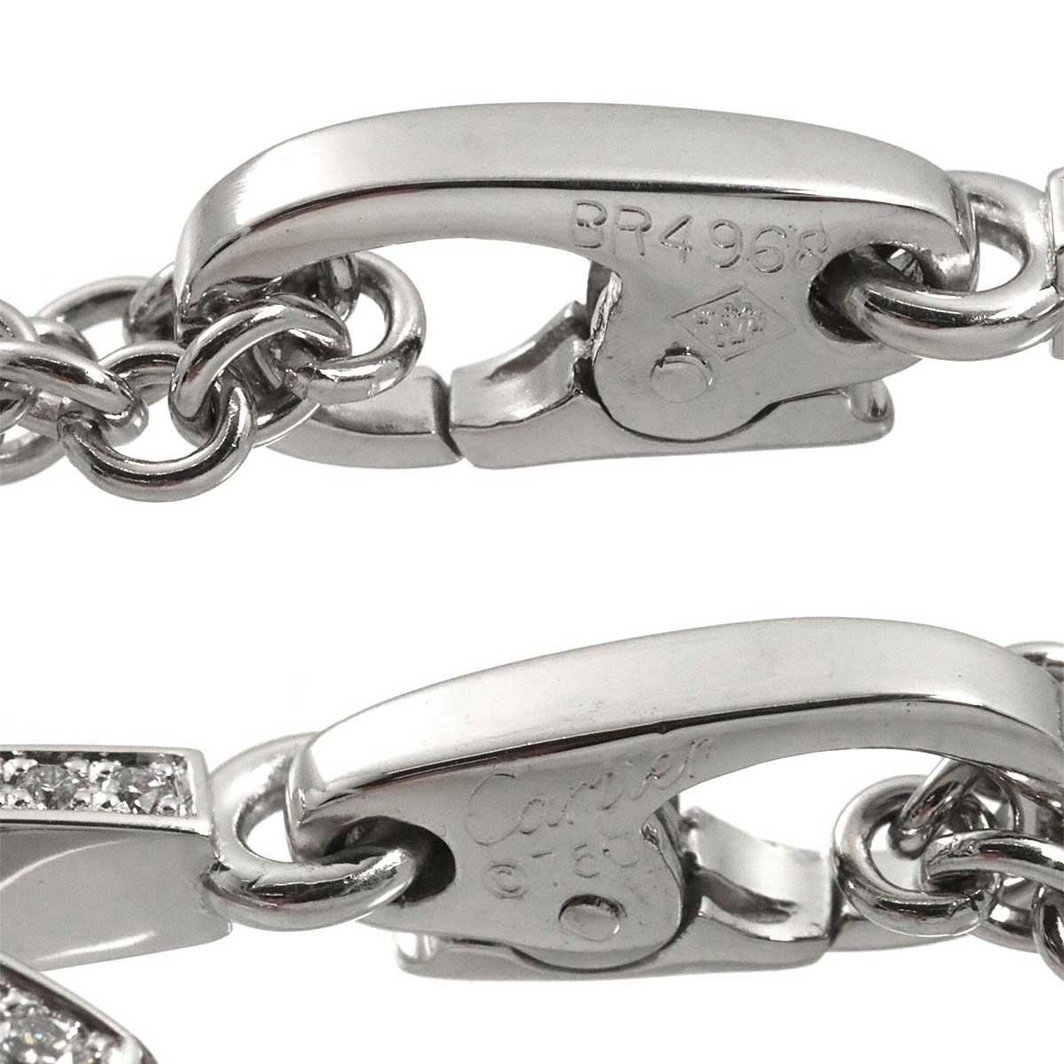 Star Shape Diamond Charm Necklace 18K White Gold 750