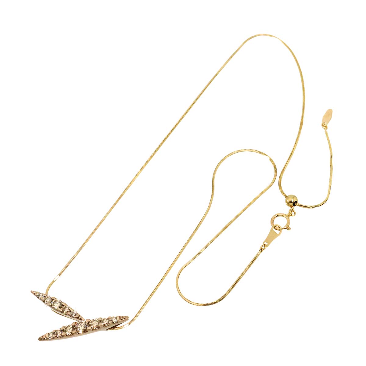 Diamond 1.20ct Necklace 18K Brown Gold 750