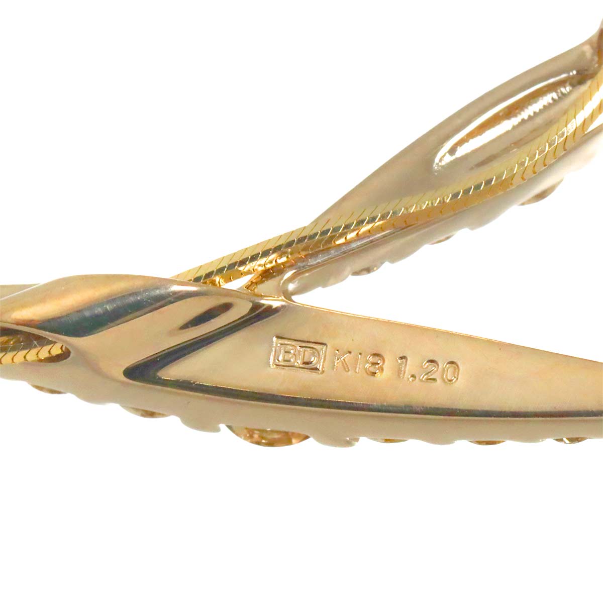 Diamond 1.20ct Necklace 18K Brown Gold 750