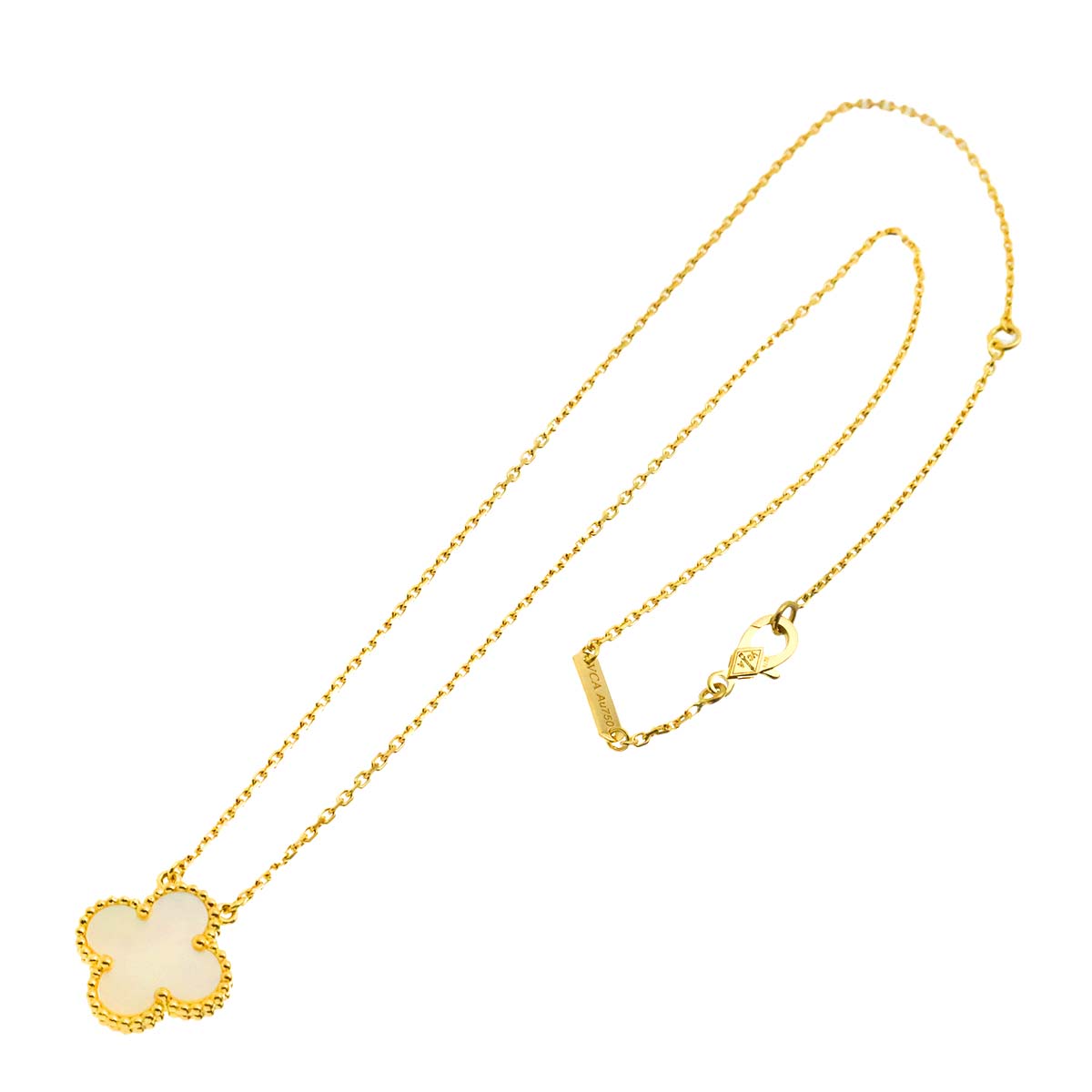Vintage Alhambra MOP Necklace 18K YG 750