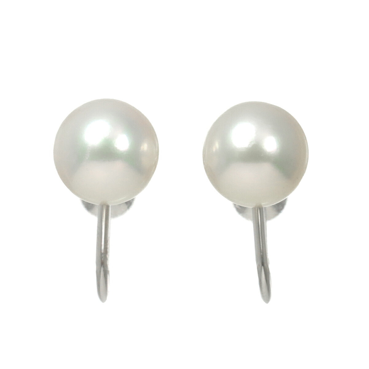 Akoya Pearl 8.8mm Earrings 14K White Gold 585