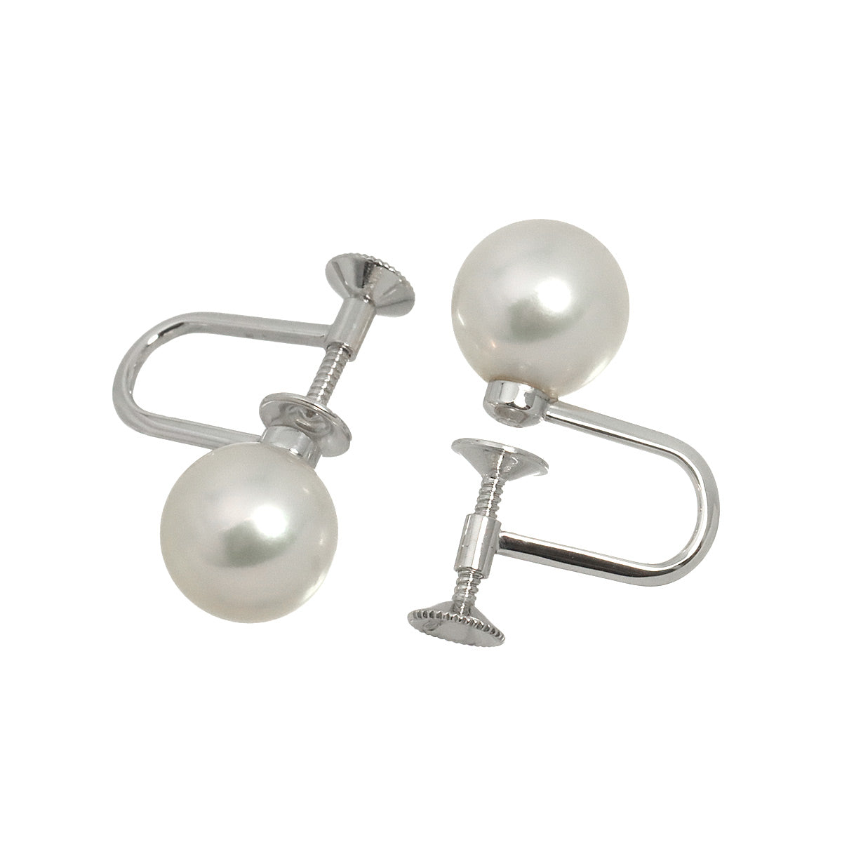 Akoya Pearl 8.8mm Earrings 14K White Gold 585