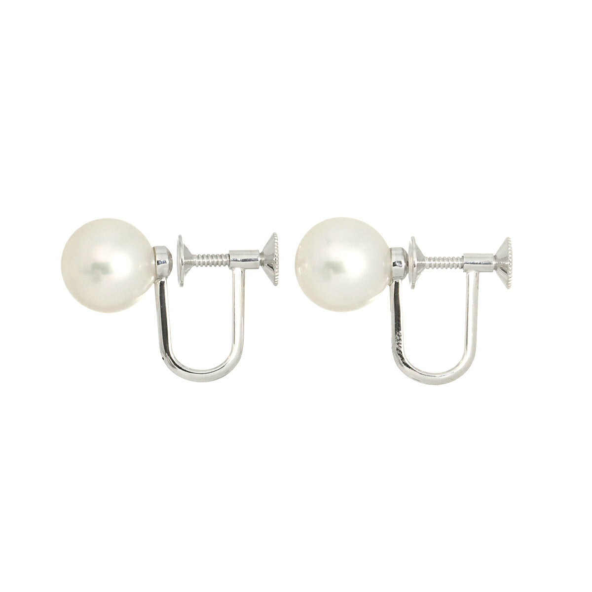 Akoya Pearl 8.8mm Earrings 14K White Gold 585