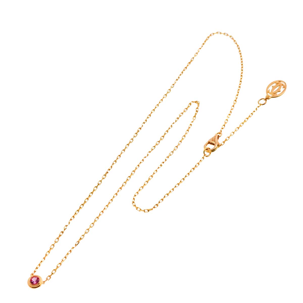 d Amour Sapphire Necklace 18K Pink Gold 750