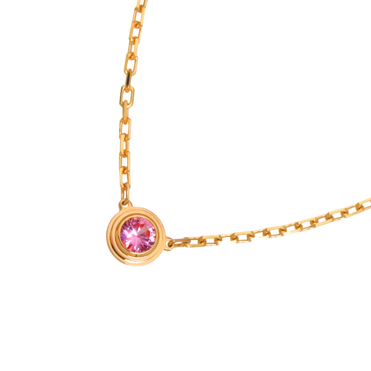 d Amour Sapphire Necklace 18K Pink Gold 750