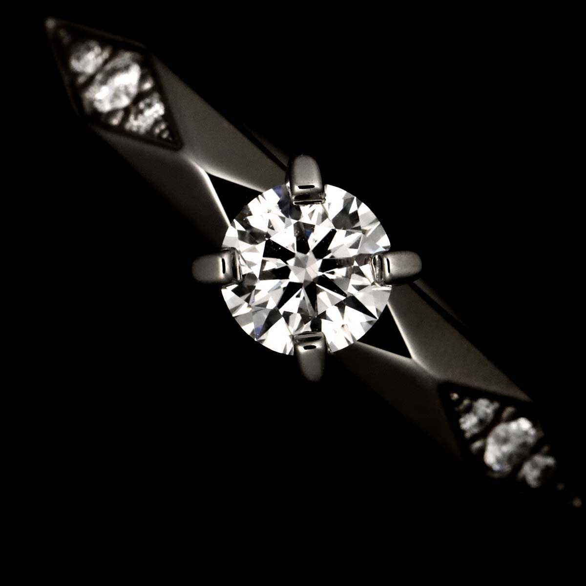 Facet Diamond 0.30ct D/IF/3EX Ring Platinum 5.25-5.5(US)