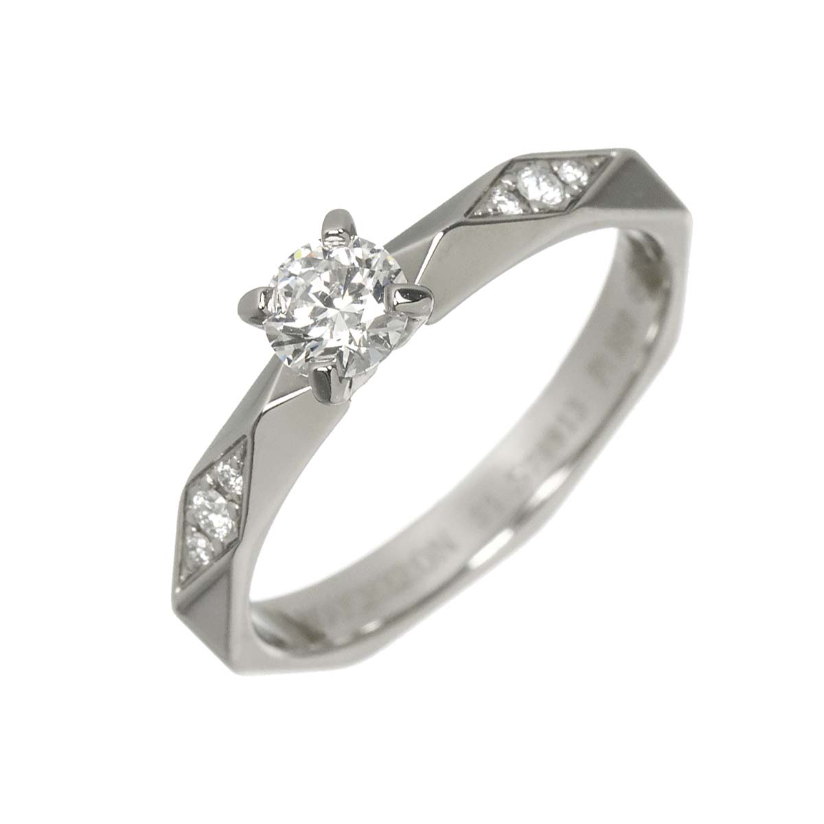 Facet Diamond 0.30ct D/IF/3EX Ring Platinum 5.25-5.5(US)