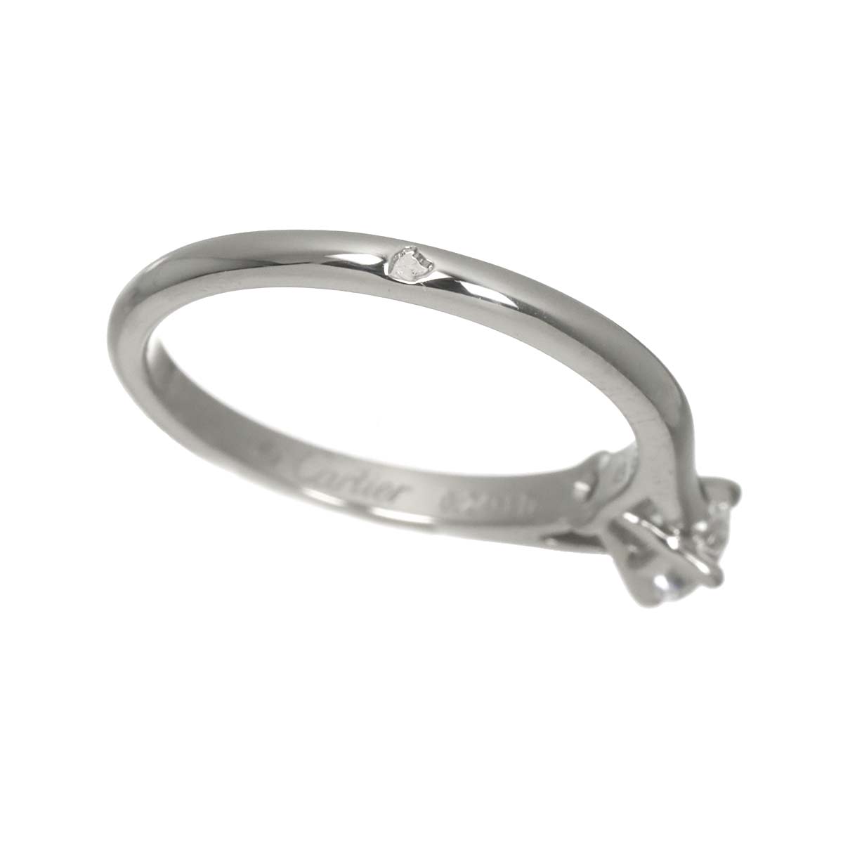Diamond 0.24ct D/VS2/EX Ring Platinum size49 4.75-5(US)