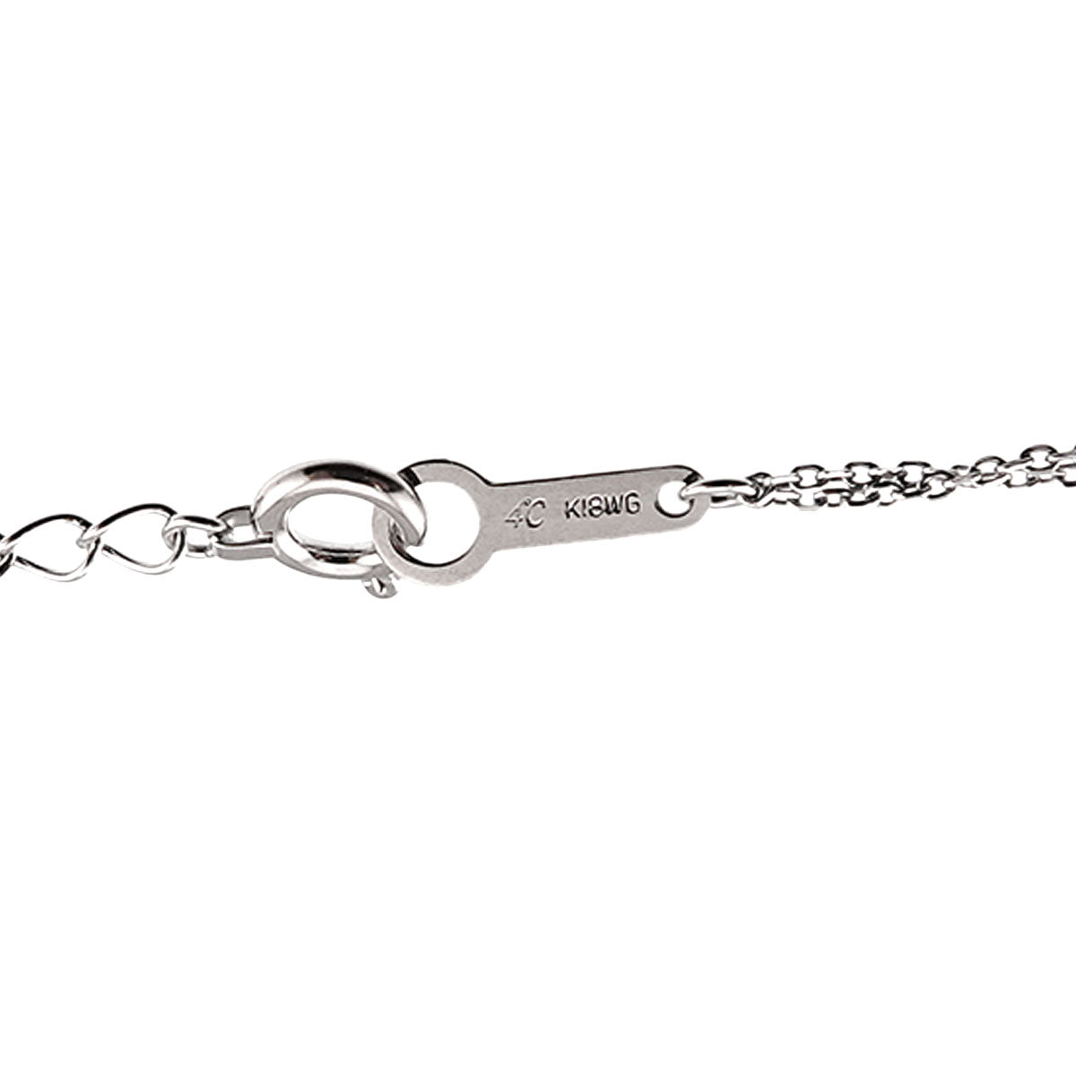 Cross Diamond Necklace 18K White Gold 750