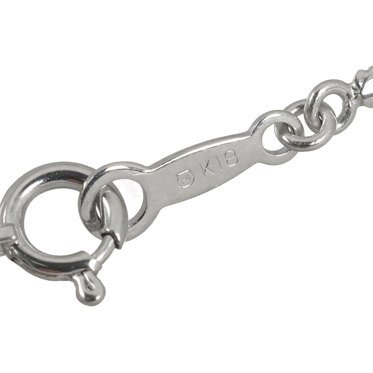 Black Pearl 10.3mm Diamond 0.51ct Necklace 18K White Gold 750