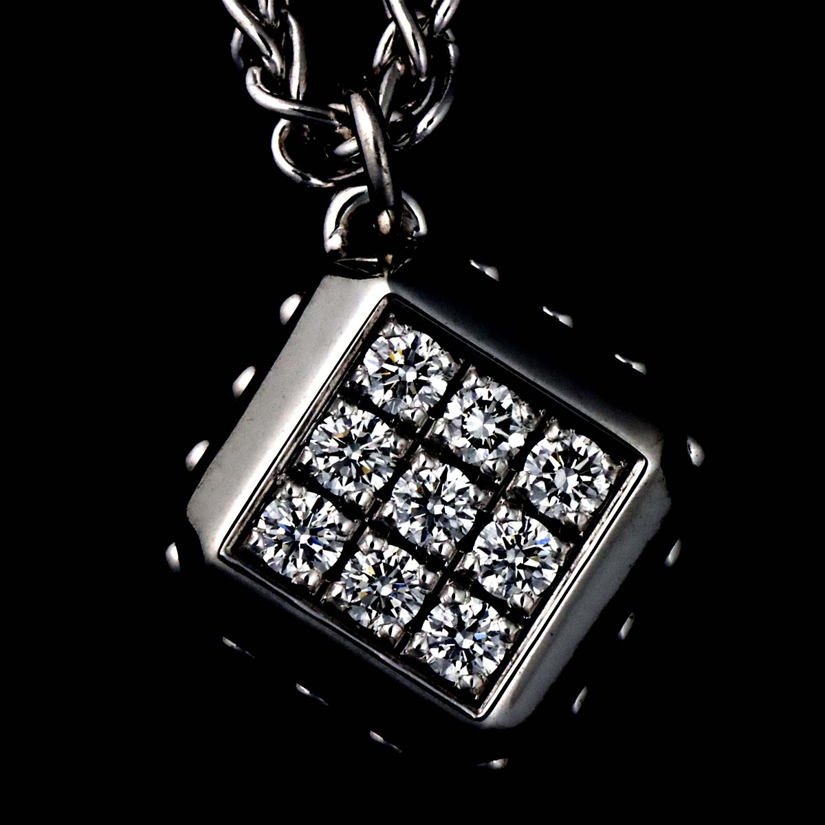 Pendentif Diamond Necklace 18K WG 750