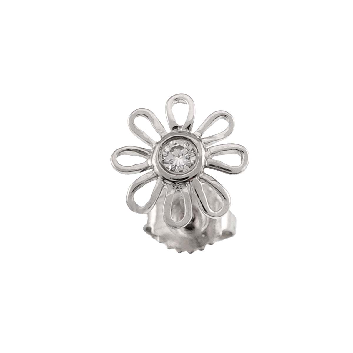 Daisy Diamond Earring Pierced Pt One Piece only