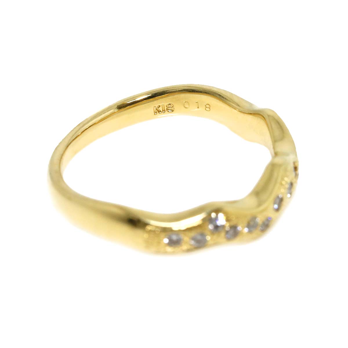 Diamond Ring 18K YG PG 750 size5.75-6(US)